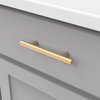 Heritage Designs Contemporary Bar Pull 334 Inch 96mm Center to Center Brushed Brass Finish, 10PK R078428BBX10B